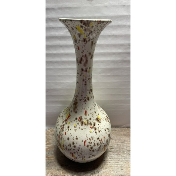 Mid Century Modern Ceramic Vase with Drip Glaze Retro psychedelic 1970s Piece - Picture 7 of 12